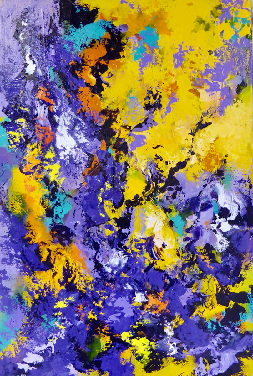 Viole del Pensiero Viola e Giallo by Joy Moore  Image: Bold yellow and deep purples of pansies