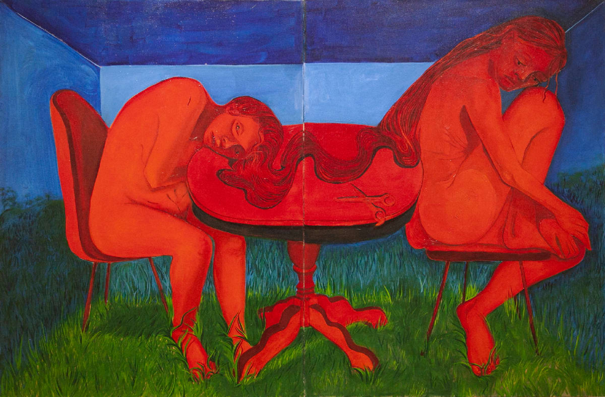 At The Dinner Table (Diptych) by Frances Matassa 