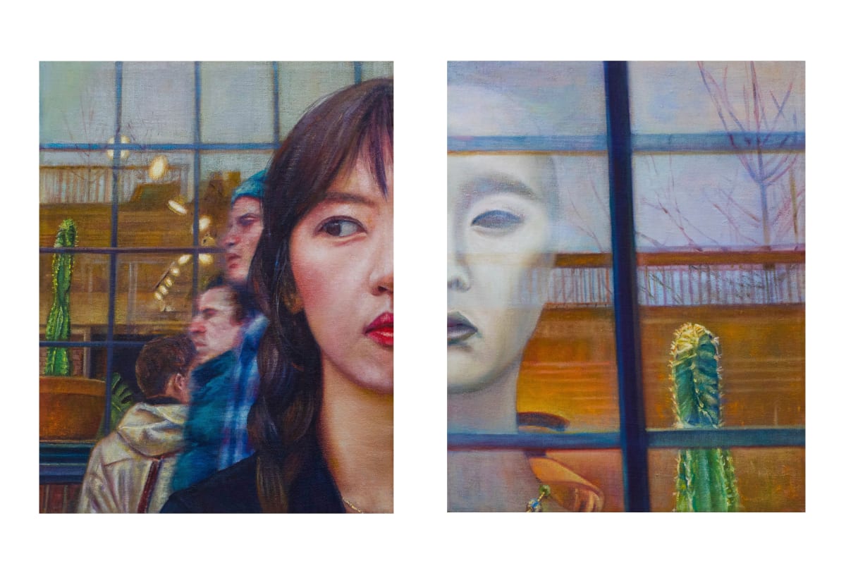 The Grass is Always Greener on the Other Side (Diptych) by Ellie Kayu NG 
