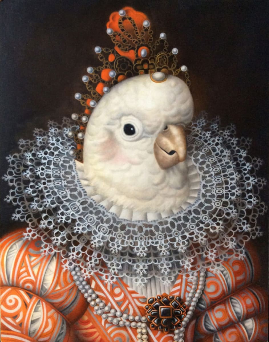 Bird in orange by Amy Hill 