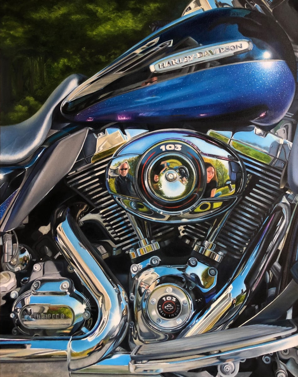 Dad's Harley by Allison Riback 