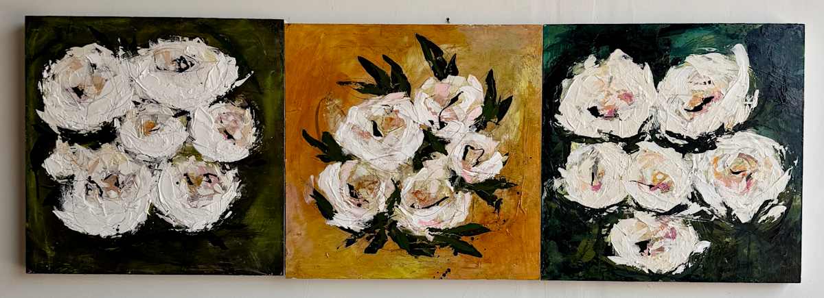 Three small flowers by Jessica Craig 