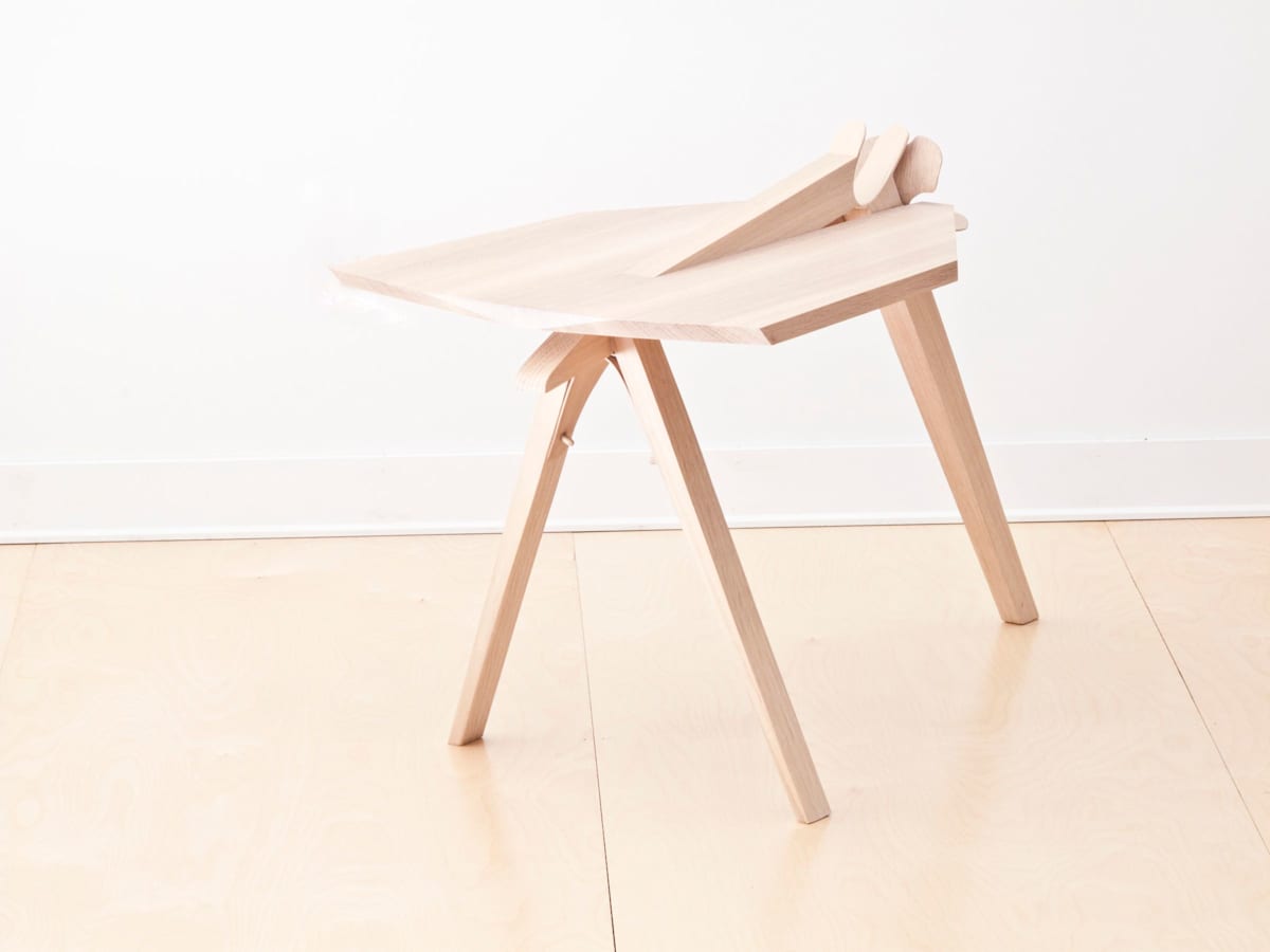 White Oak Side Table by Mason Cooley, Image 1.
