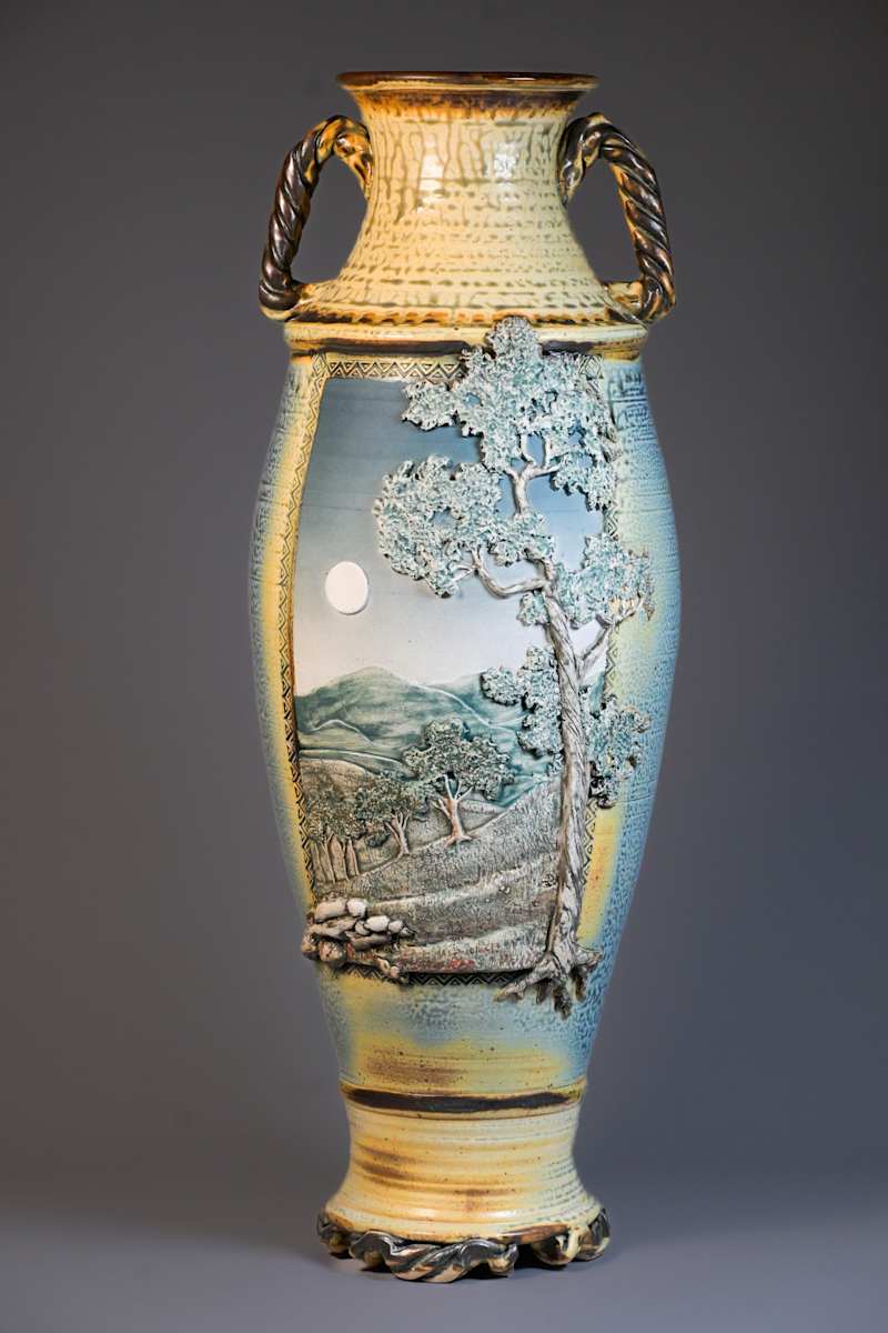 Landscape Vase by Terance Painter, Image 1.