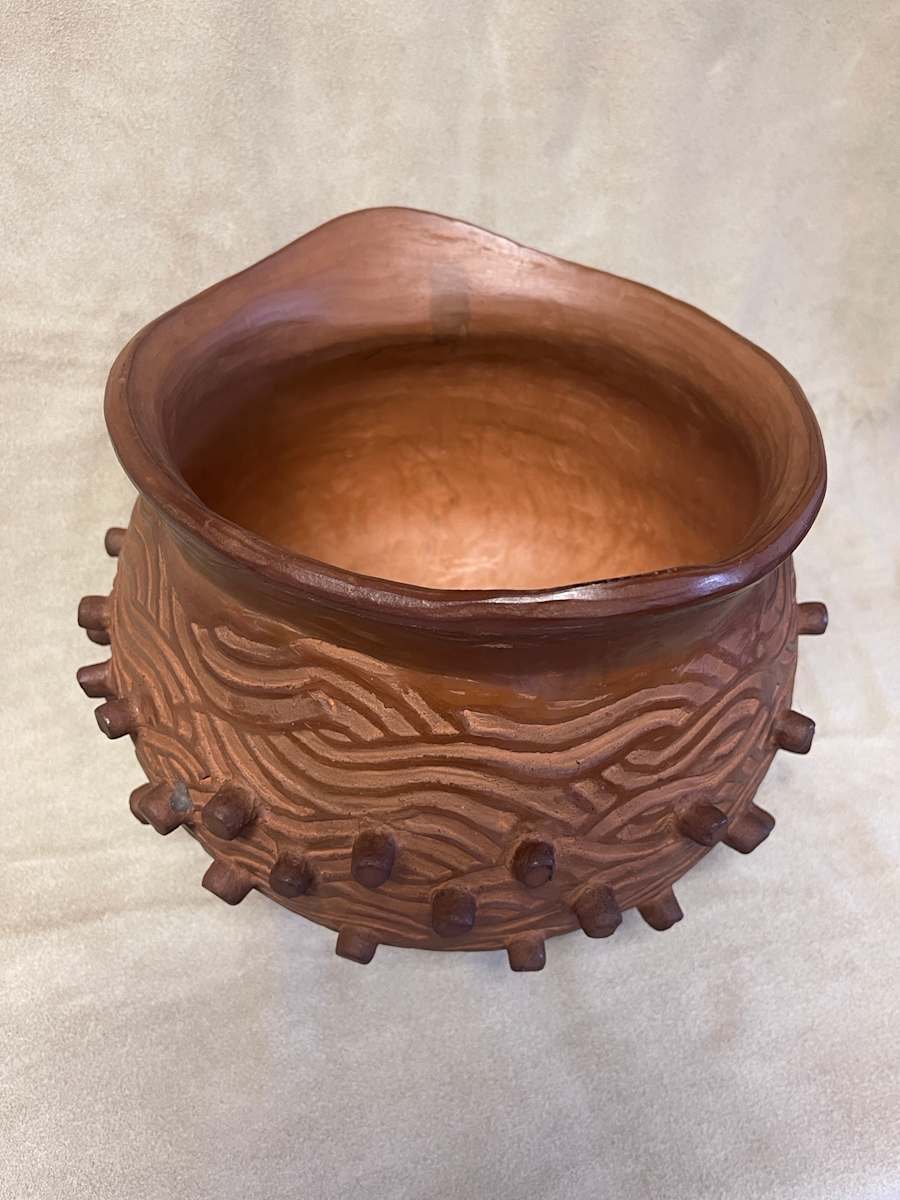 Traditional Cherokee Stamped Pottery by Mary Thompson, Image 2.