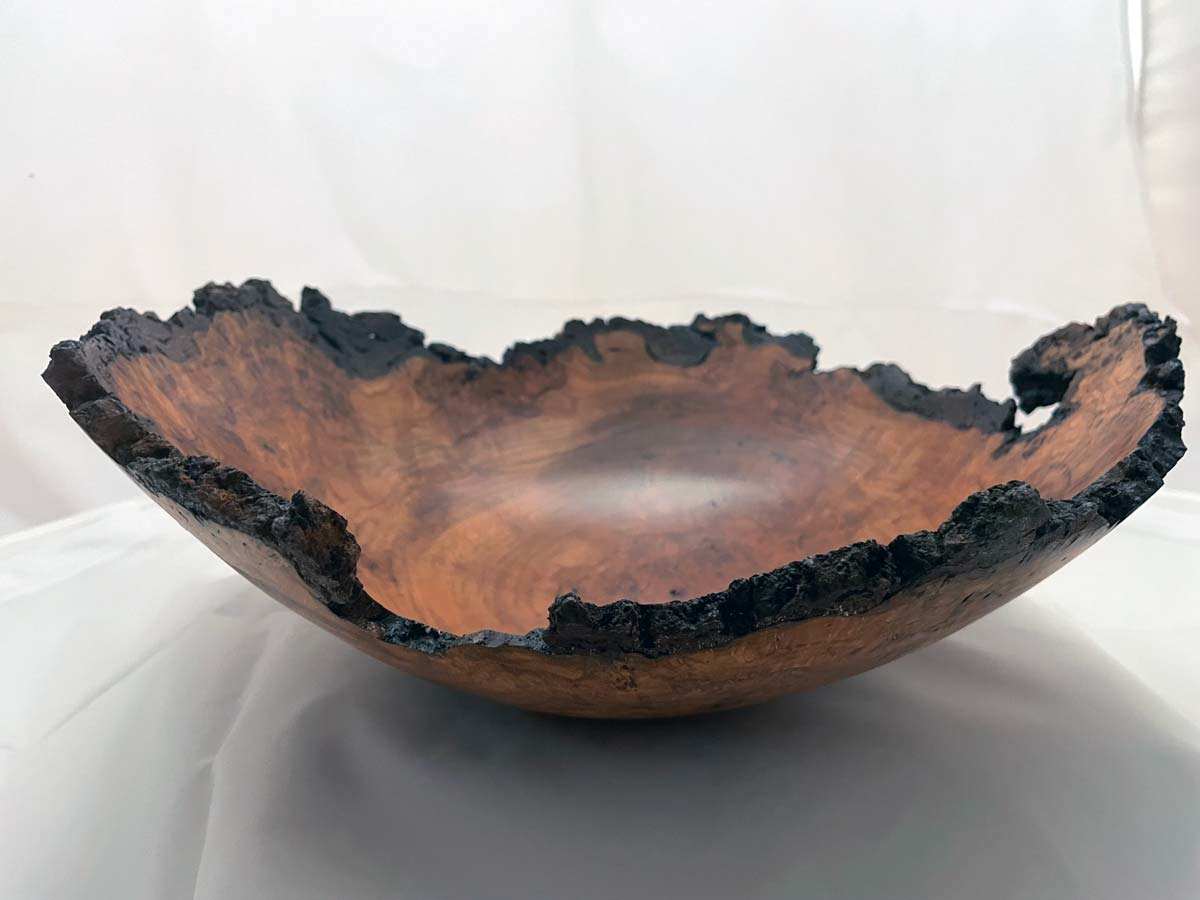 Cherry Burl Natural Edge Bowl by Mike McKinney, Image 1.