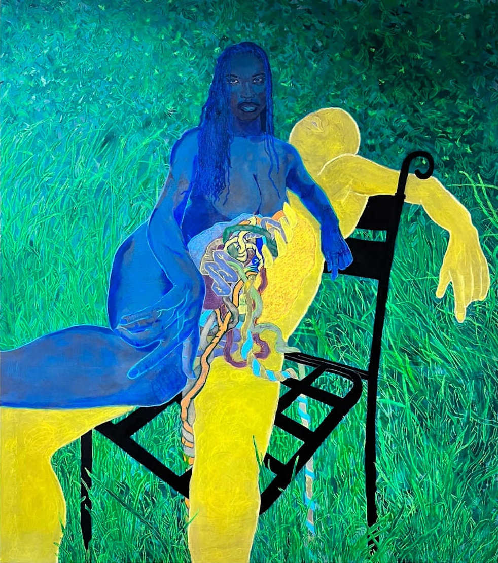 Blue & Yellow (Gentileschi & Fuseli Dreamscape) by Mo Ola, Image 2.