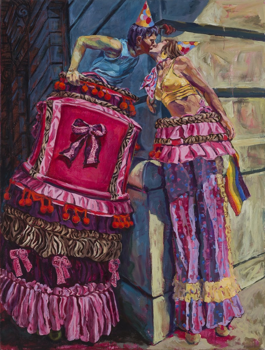 Kissing Giantesses by Joan Cox, Image 1.