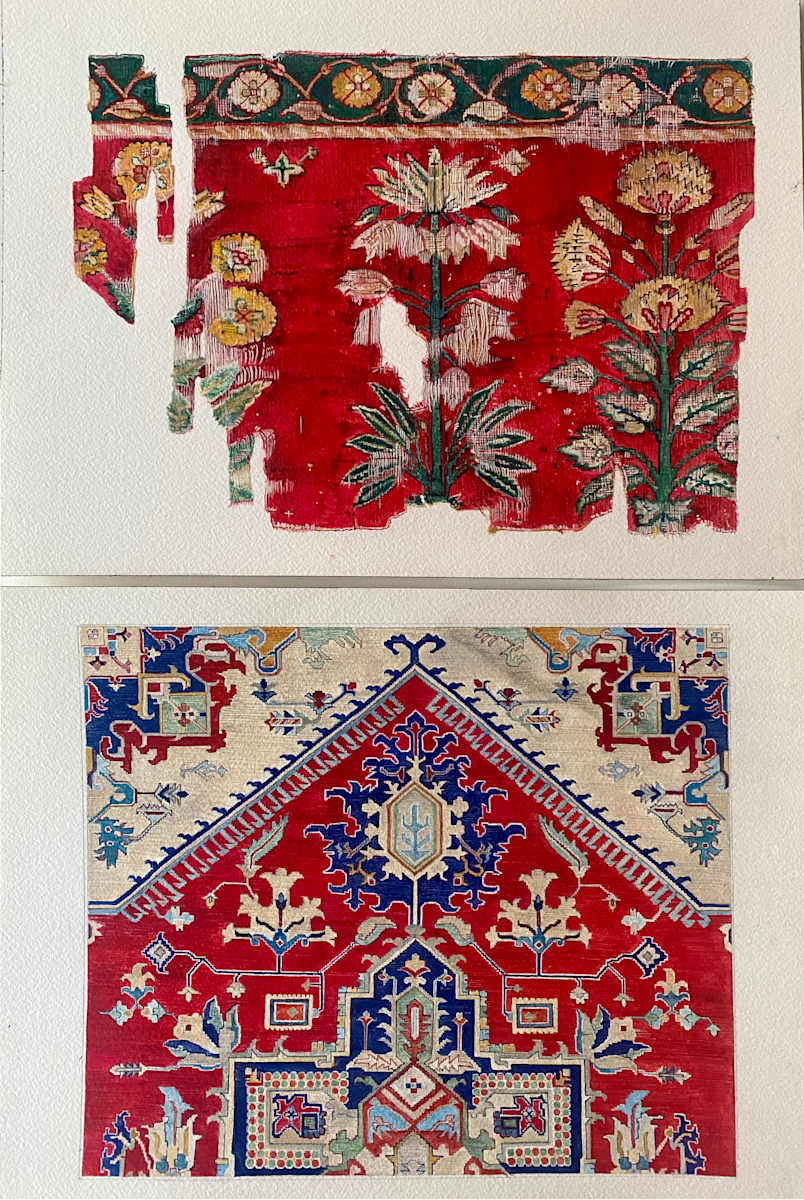 Carpet Fragments 1 & 2 by Maria Rasheed, Image 1.