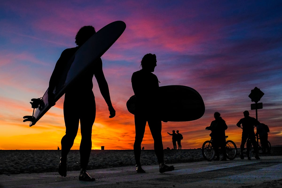 Sunset Surfers by Amy Gaskin, Image 1.