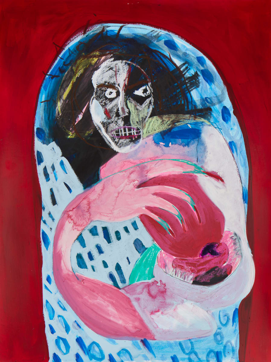 Madonna and Child - Red and Blue by Christine Garvey, Image 1.
