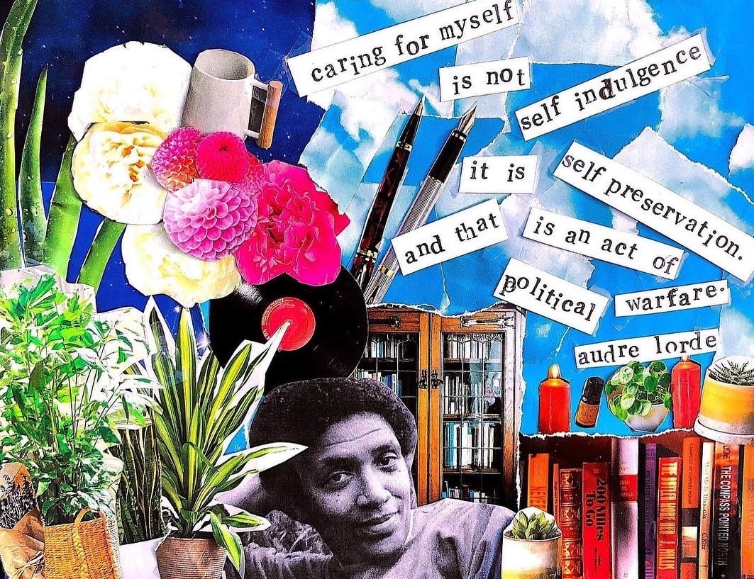 Audre Lorde Self-Preservation Collage by M. McCubbins, Image 1.