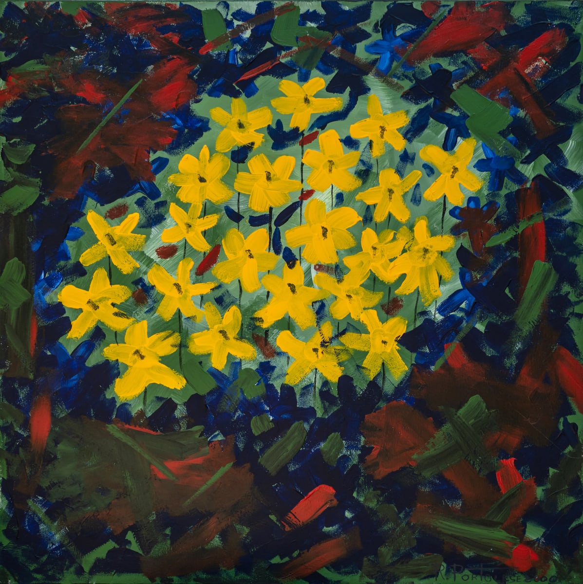 Yellow Flowers  Image: Paintings are only available in canvas limited edition prints.