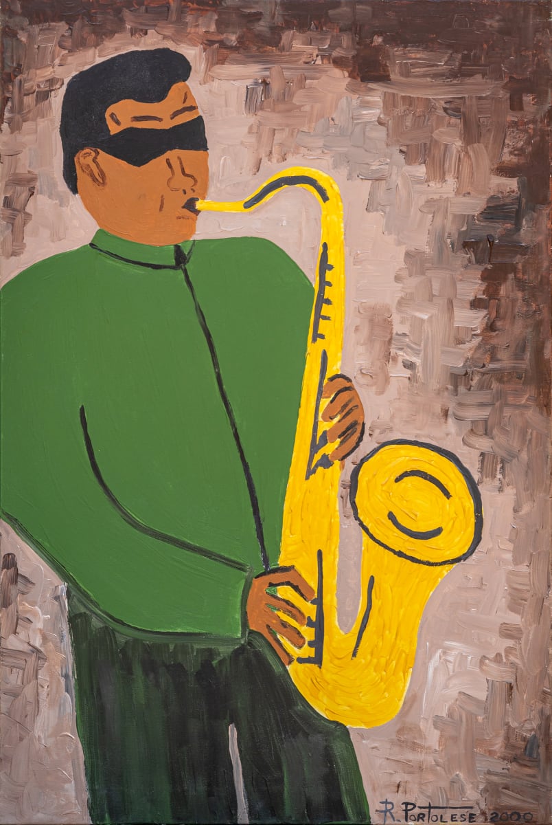 Sax Player  Image: Paintings are only available in canvas limited edition prints.