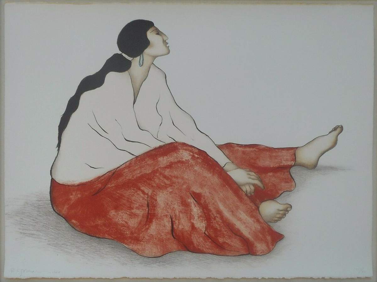 Anabah State I by RC Gorman (Native American (Navajo), 1921-2005), Image 1.
