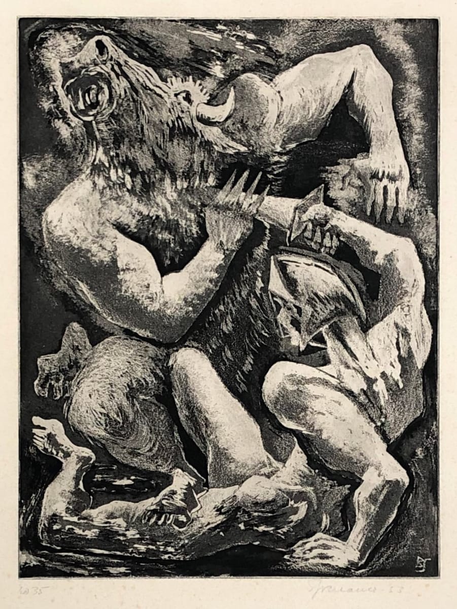 Minotaur's Death by Benton Spruance - American, 1904-1967 