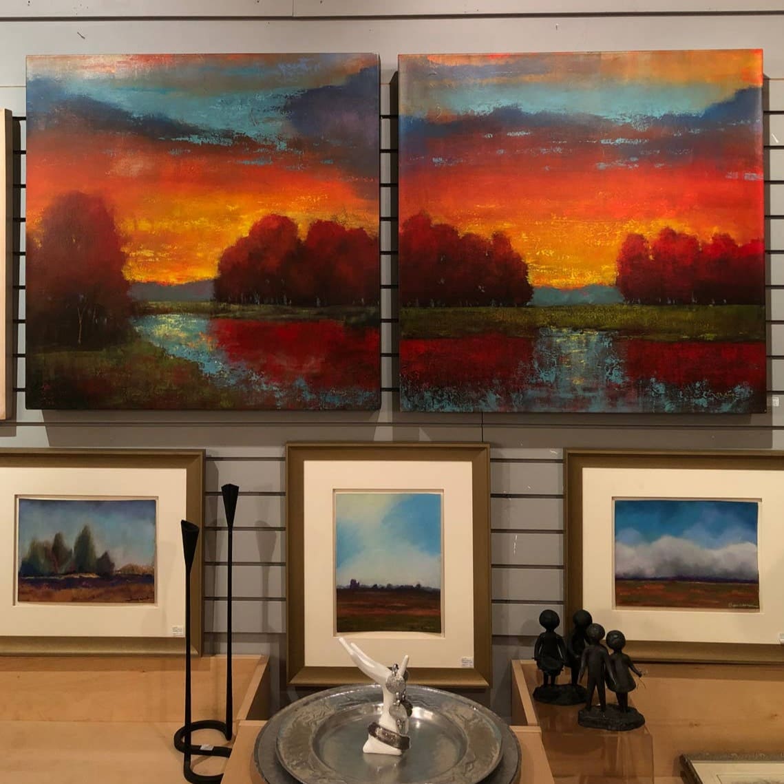 Fiery Skies II (Diptych) by Artist Unknown, Image 1.