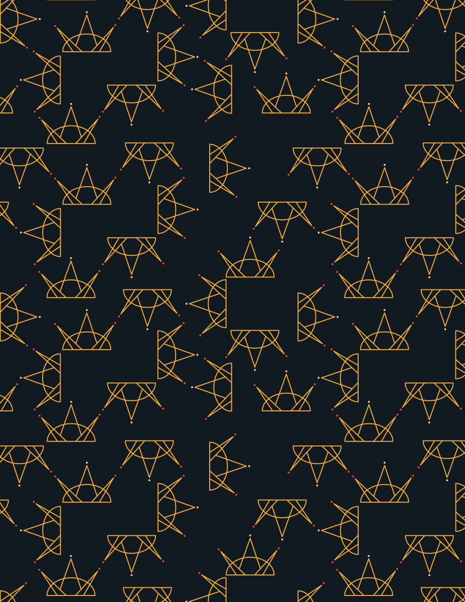 Pointy Crown (Illustration Pattern Repeat) 