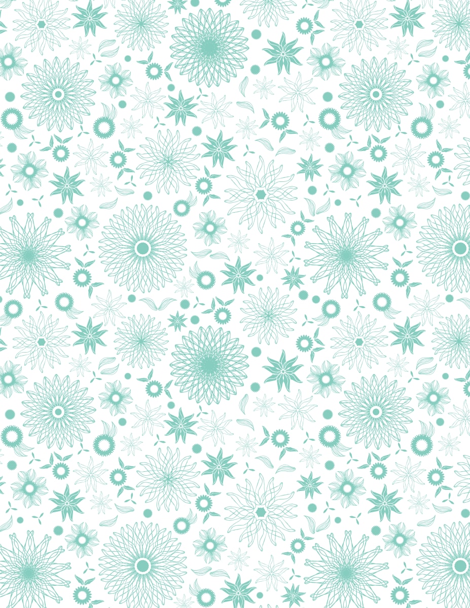 Spiral Blooms (Illustration Pattern Repeat) 
