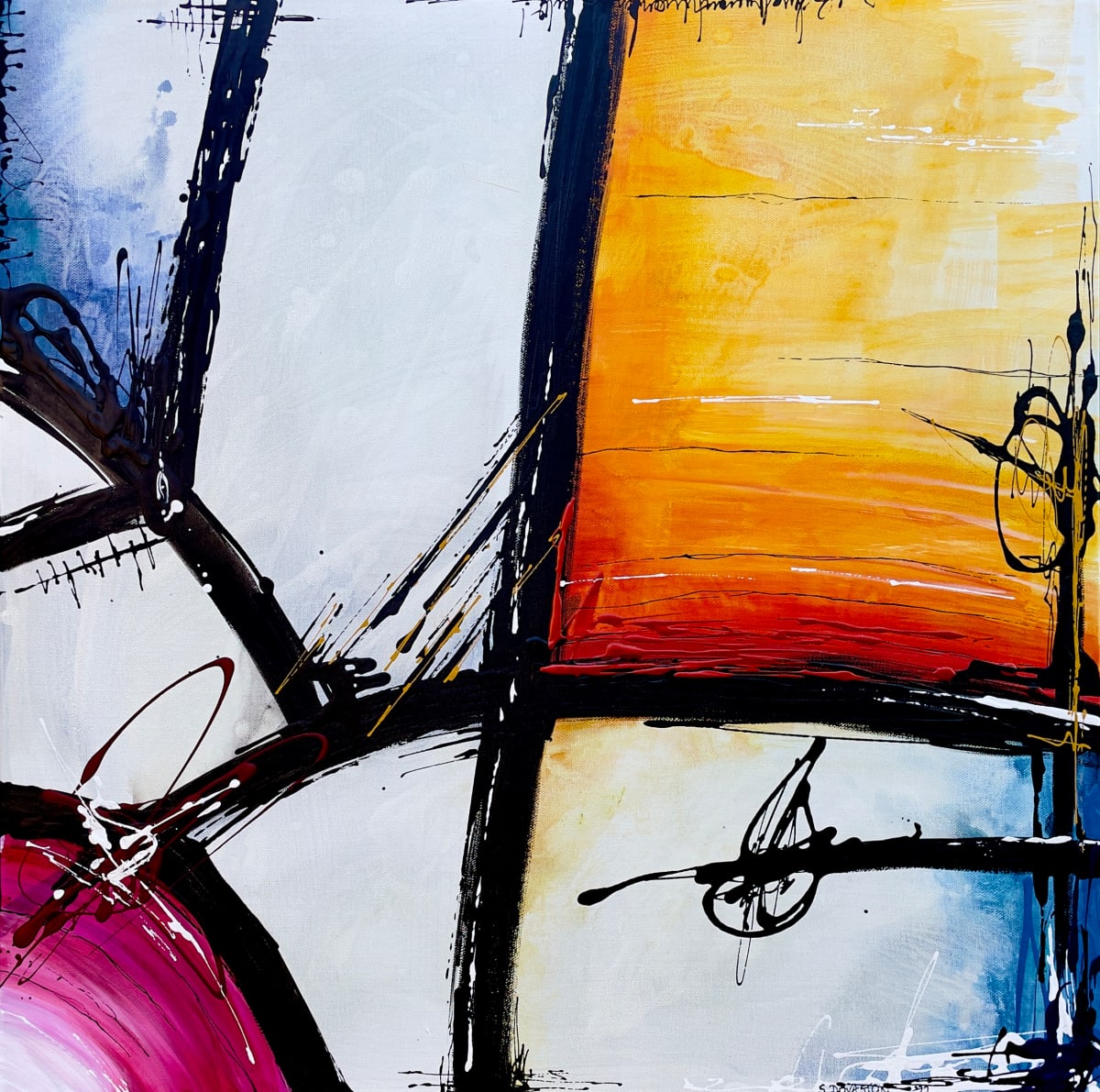 Meet Me in 10 by Sherylle Dovaston  Image: Meet Me in 10, acrylic on canvas, 60 x 60