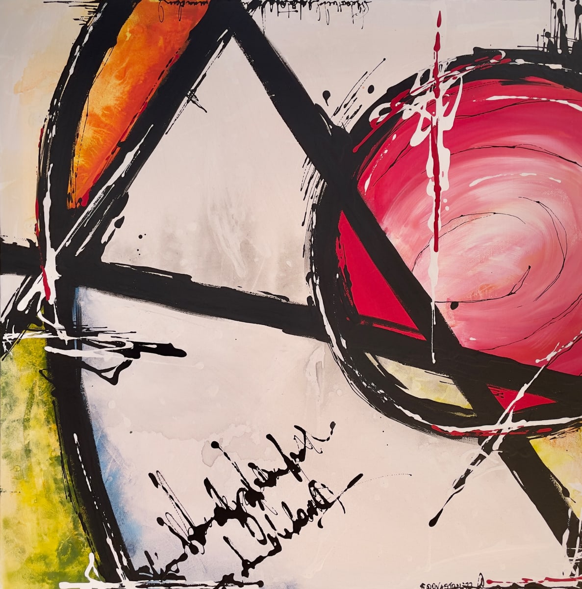 Down the Street by Sherylle Dovaston  Image: Down the Street, acrylic on canvas, 60 x 60