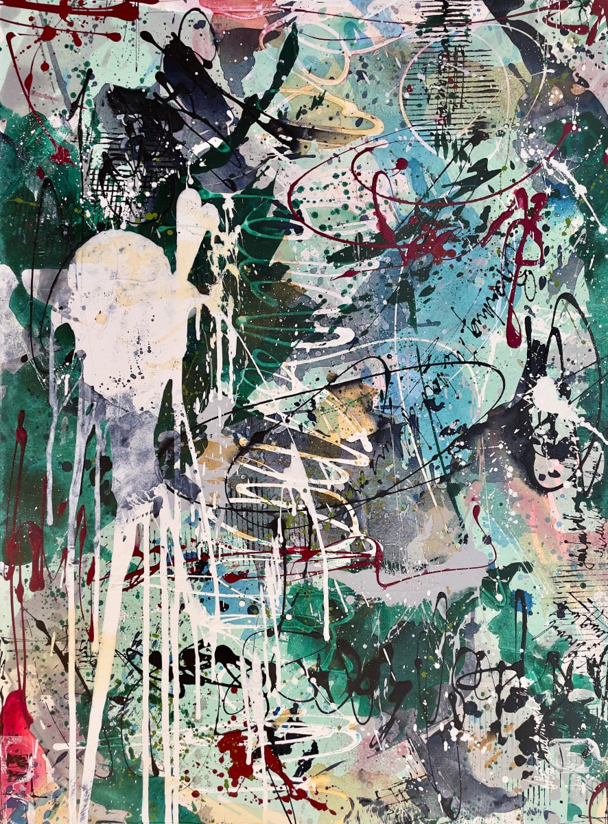 Murakami by Sherylle Dovaston  Image: Murakami, acrylic on canvas, 106 x 81