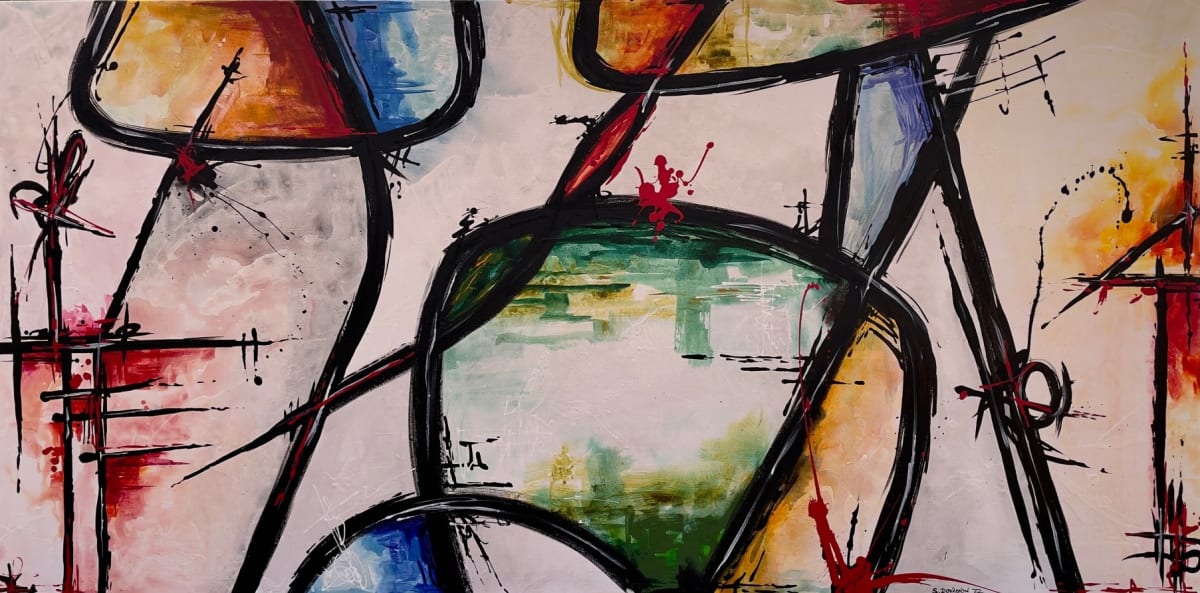 Nagano by Sherylle Dovaston  Image: Nagano 76 x 155 Acrylic on canvas