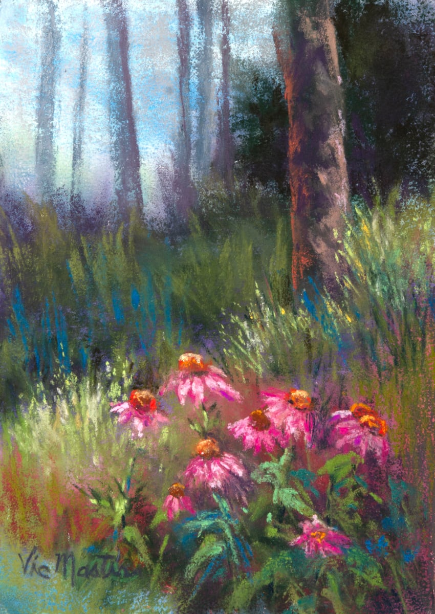 Coneflower Study  Image: This is a study I did for Hidden Pleasures oil painting.  It helped me decide colors, placement and lighting.