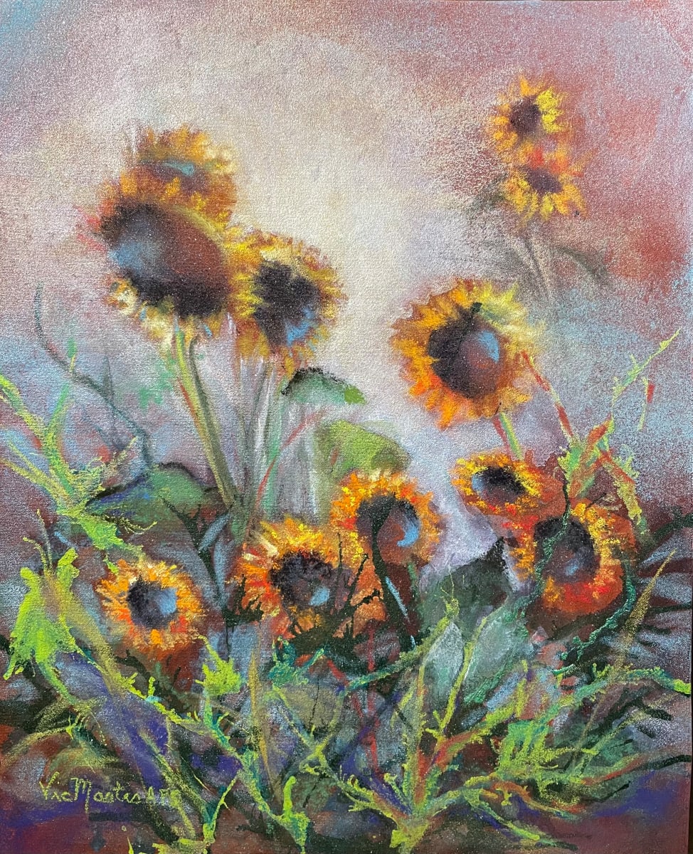 Lovely Sunnies  Image: Sunflowers with a mystical light.