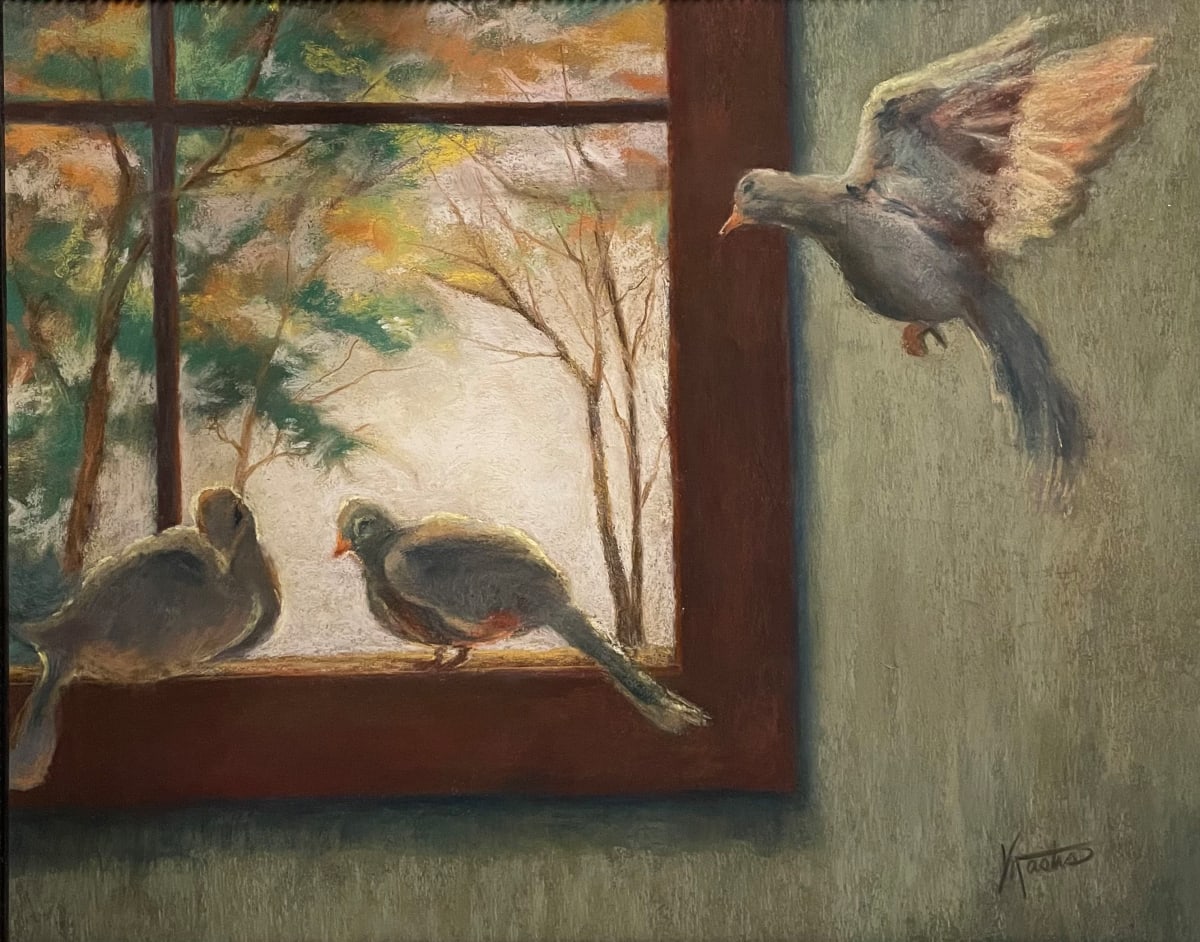 Sending Peace by Vic Mastis  Image: The doves are flocking in to bring peace to the world and everyone.  I thought the world could use a little more peace!