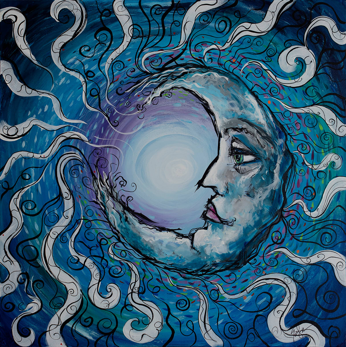 Skeptical Moon by Evelyn Dufner 