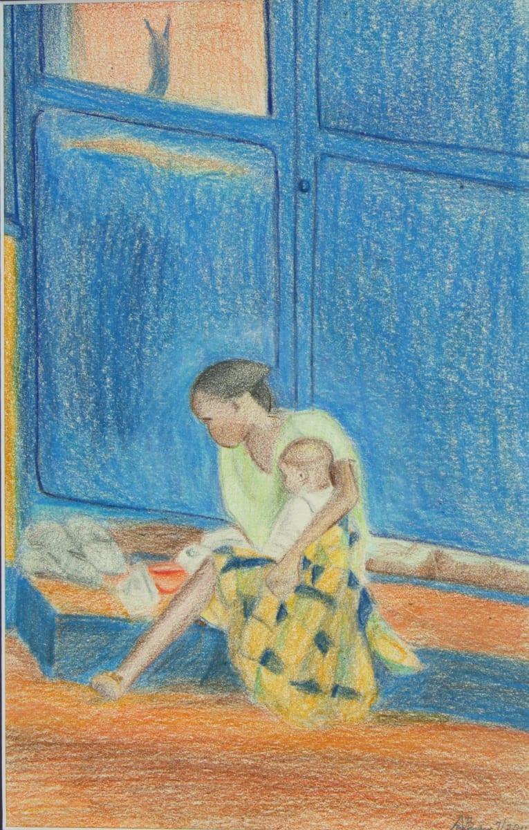 Woman and Baby Sitting by Amy Bryan 