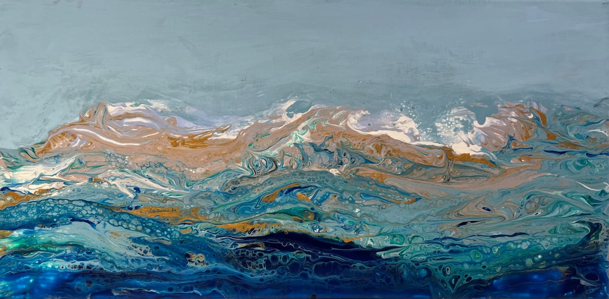 Ways of the Waves in Gold by Artnova Gallery 