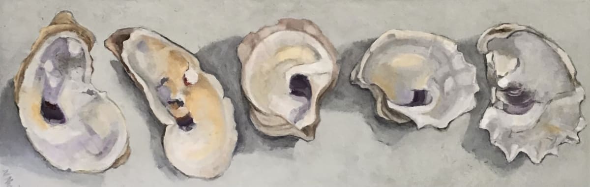 5 Wild Oyster Shells by Artnova Gallery, Image 1.
