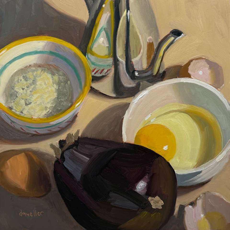 Eggplant Parm for Dinner by Debbie Mueller by Artnova Gallery & Salt Studio, Image 1.