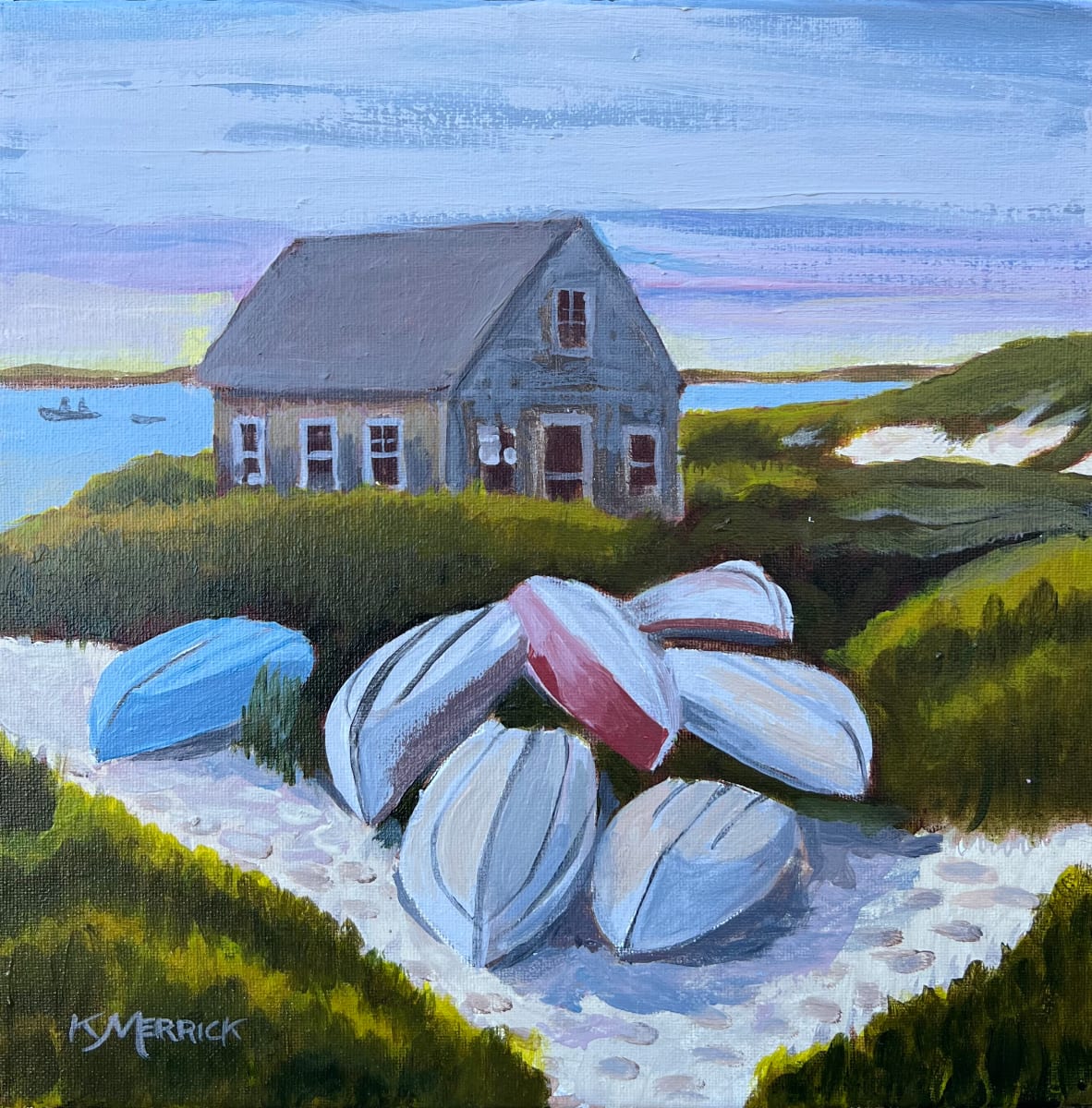 Stage Harbor Boathouse by Artnova Gallery 