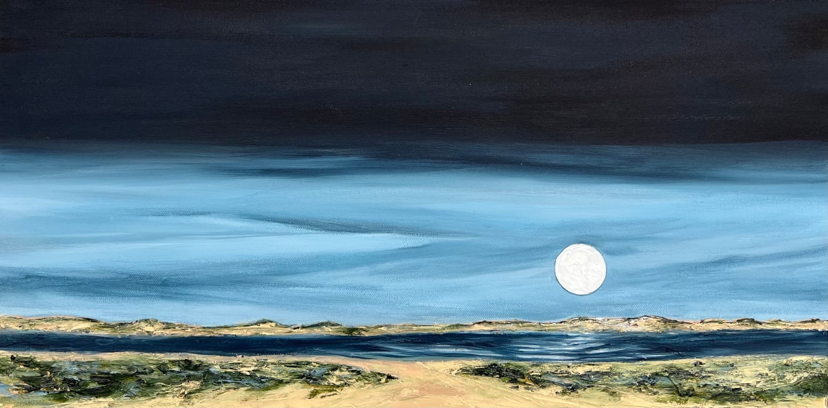 Full Moon Over the Bar by Artnova Gallery 