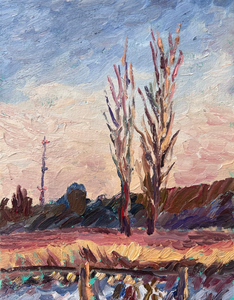 Poplars on the Marsh by Artnova Gallery 