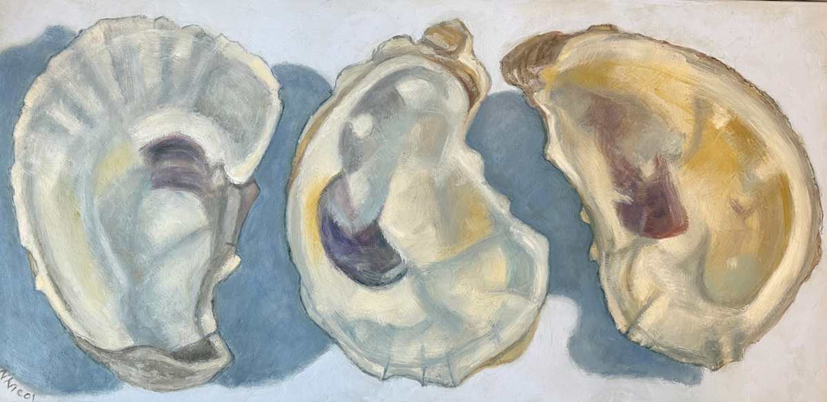 3 Wild Oyster Shells by Artnova Gallery, Image 1.