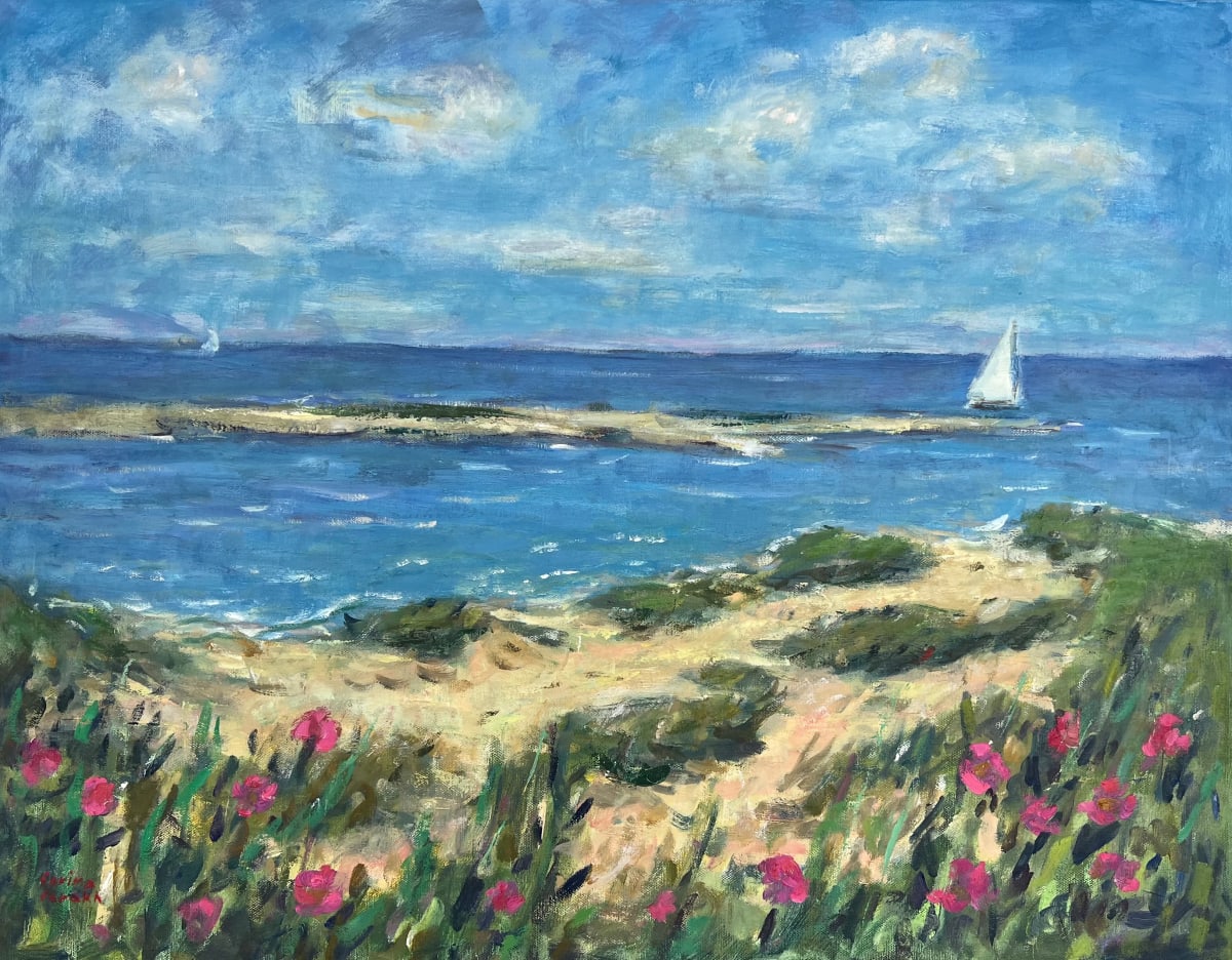 Windswept Summer, Chatham Lighthouse Beach by Artnova Gallery 