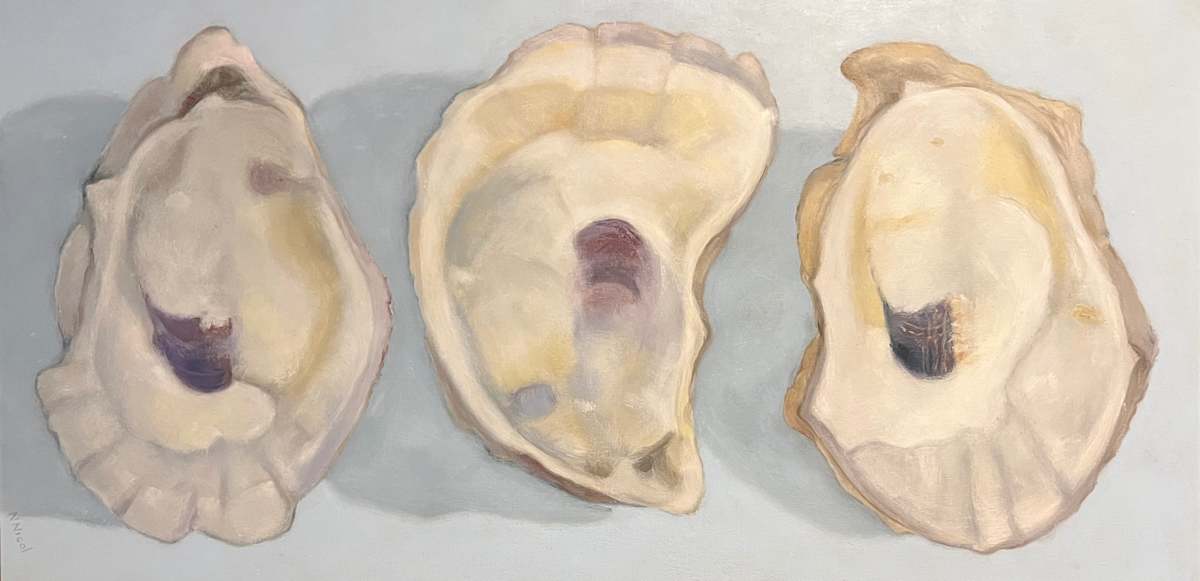 Three Oyster Shells by Artnova Gallery & Salt Studio, Image 1.