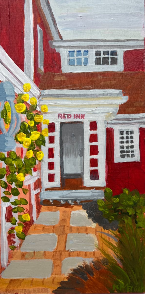 Yellow Roses + Red Inn by Artnova Gallery, Image 1.