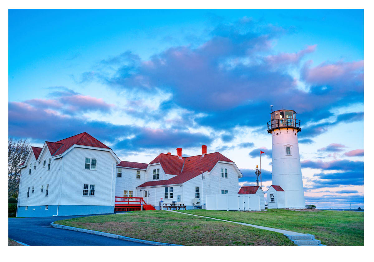 Autumn Sunset at Chatham Light by Artnova Gallery 