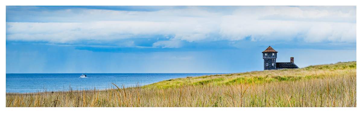 Distant Rain at Old Harbor Station by Artnova Gallery 