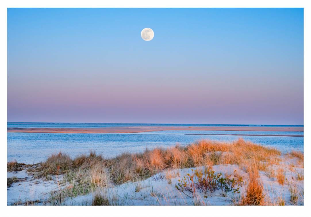 Spring Moonrise over Morris Island by Artnova Gallery & Salt Studio, Image 1.