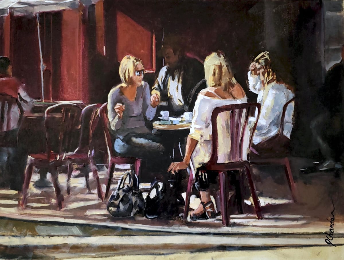 A Cafe in Vallauris by Artnova Gallery 