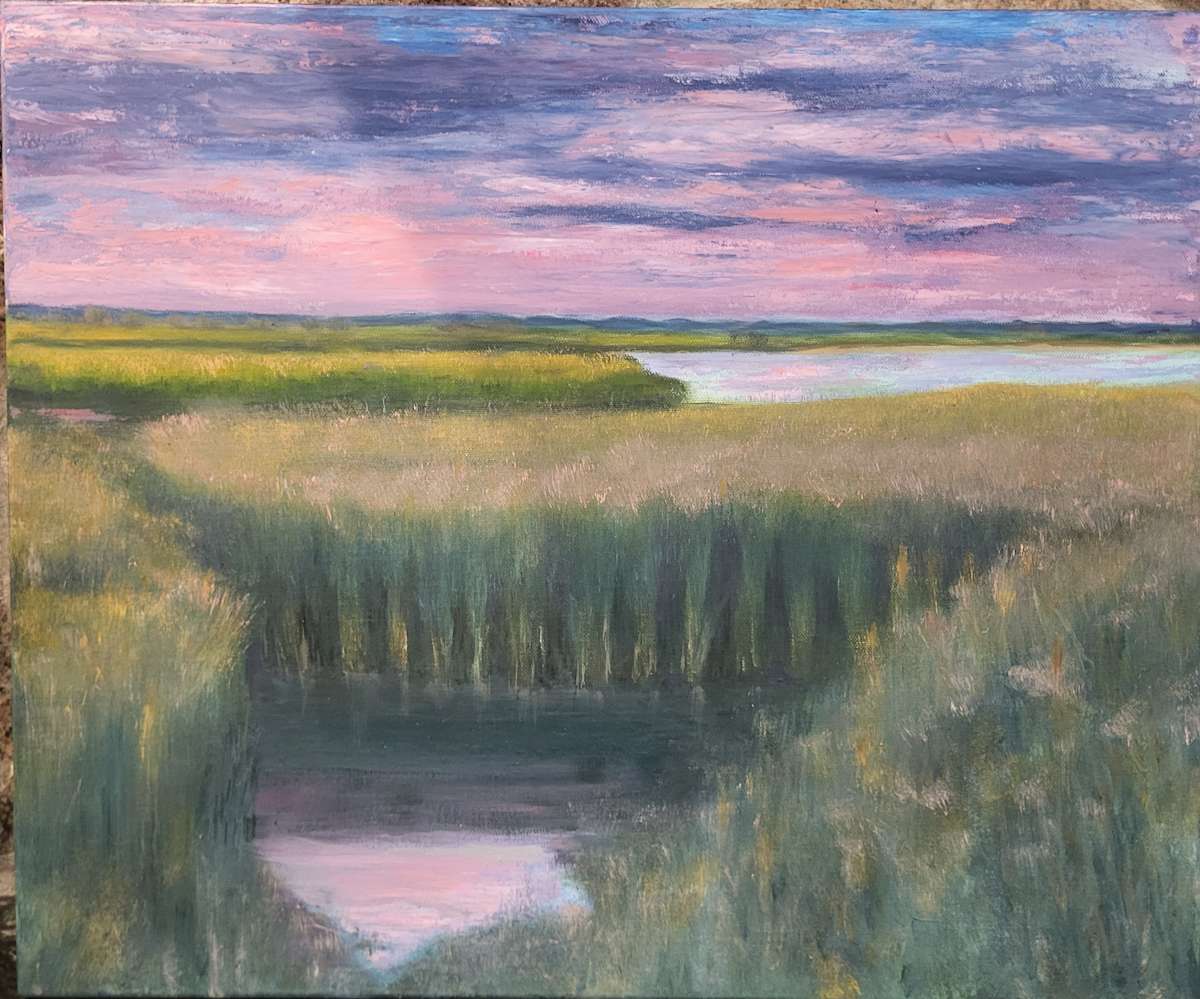 Presquille Park Wetlands at dusk by Gail Knecht 