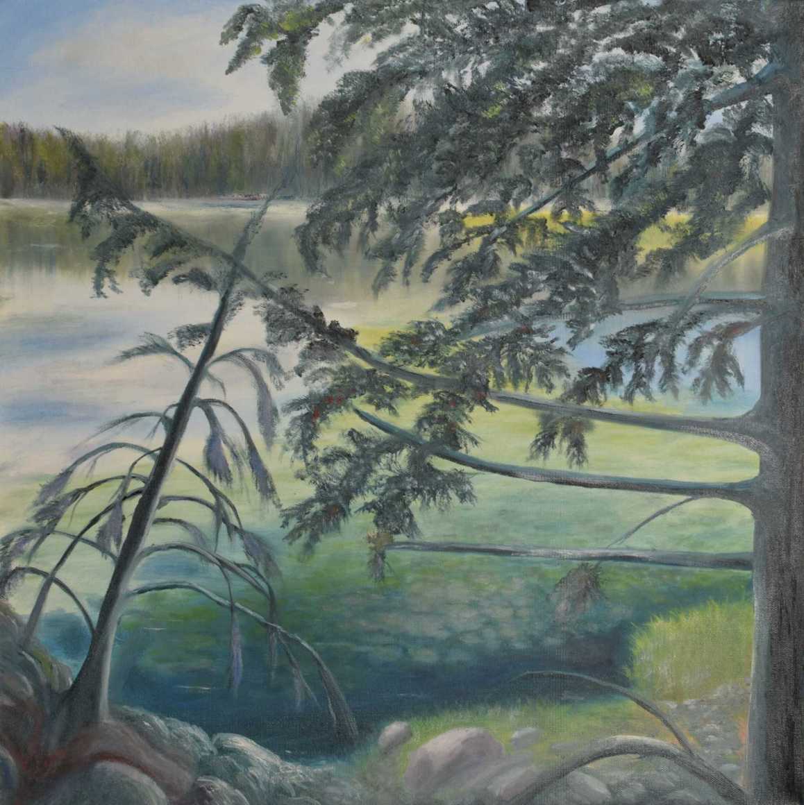 Footprint Lake-Algoma by Gail Knecht  Image: Resting on the shoreline of a small northern lake. 