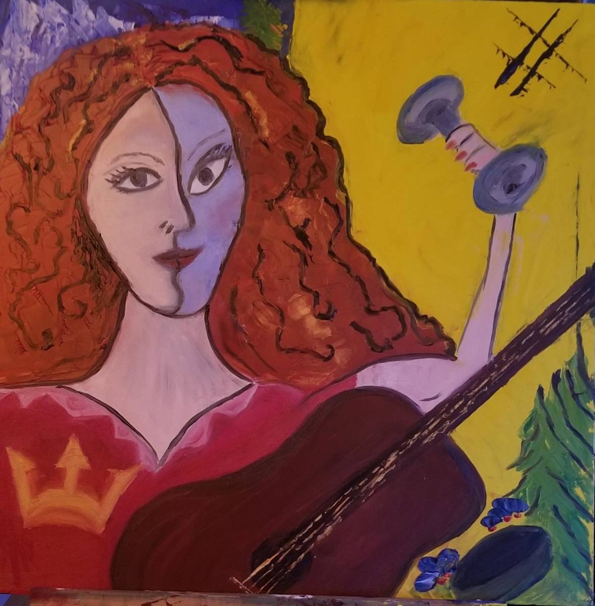 Michele abstract influenced by Picasso by Gail Knecht 