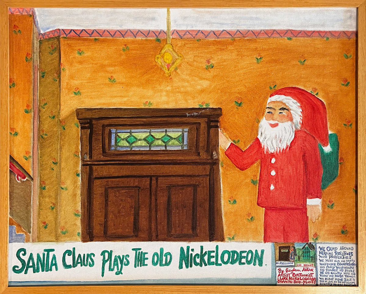 Santa Claus Plays The Old Nickelodeon by Gayleen Aiken, Image 1.